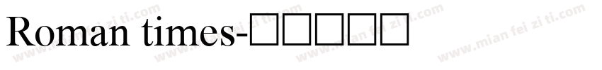 Roman times字体转换